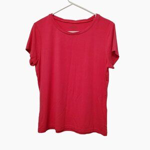 Talbots Petites Women's Pink Short Sleeve Tee T-Shirt Size M Crew Neck